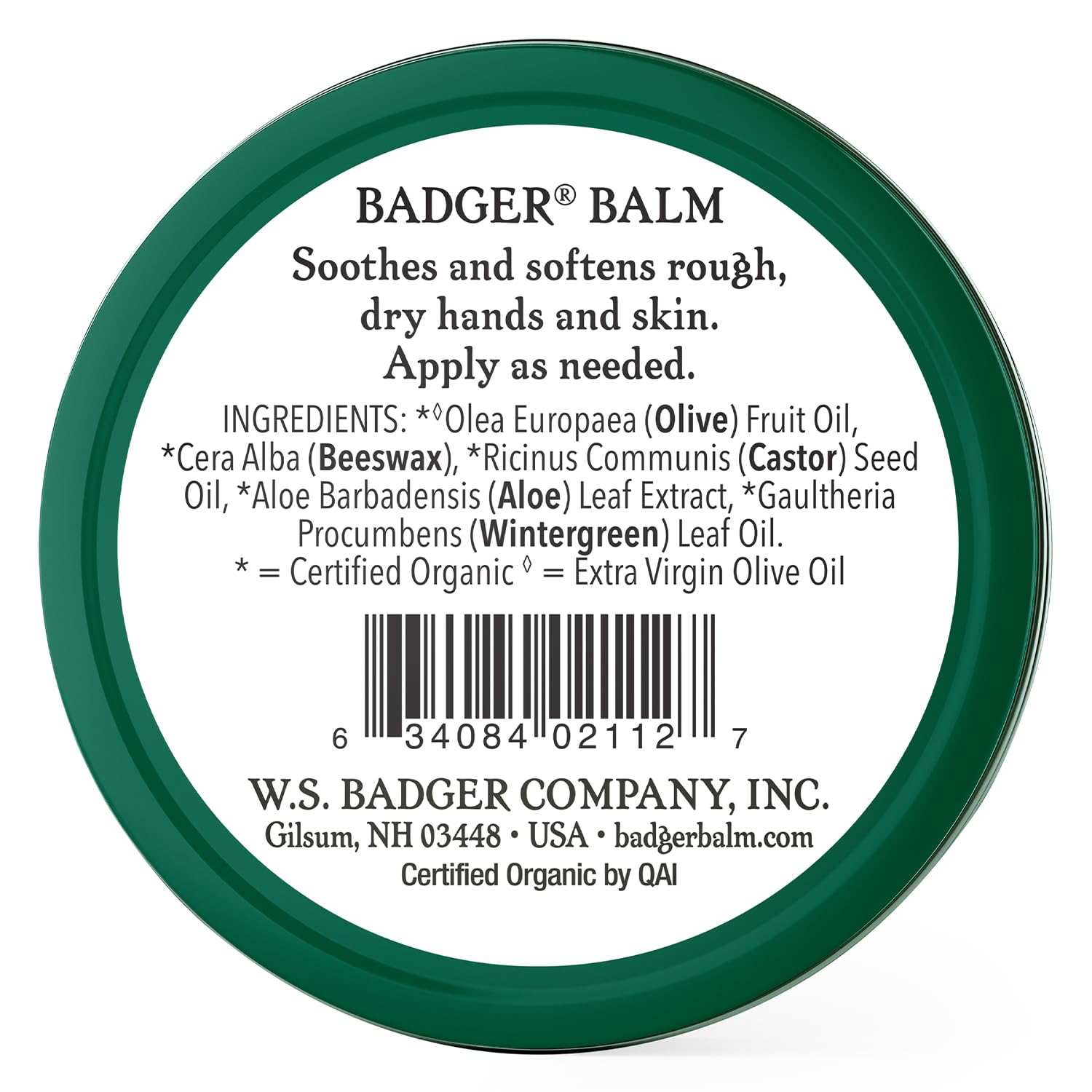 Badger - Hardworking Hands Healing, Aloe Vera & Wintergreen, Working Hand Balm, for Dry Hands, Moisturizer Balm, Certified Organic Hand Balm, 0.75 oz